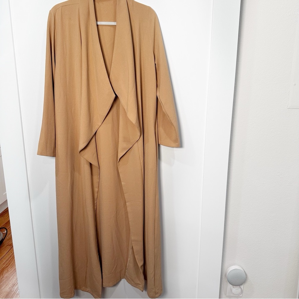 Never Fully Dressed Tan Long Cardigan - Picture 2 of 11
